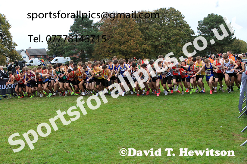 Junior Mens 2024 National Cross Country Relays, Berry Hill Park, Mansfield.   Photo: David T. Hewitson/Sports for All Pics